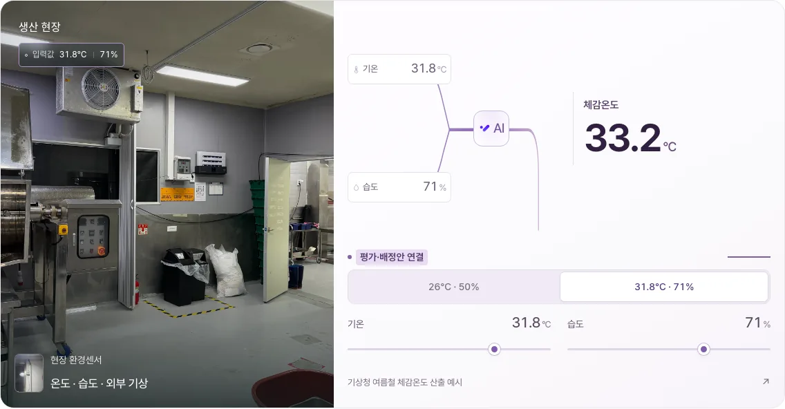 체감온도 시연 마지막 화면
