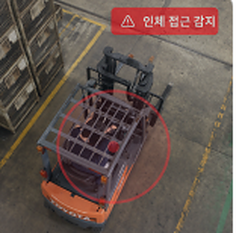 인체 접근 감지 — 정지